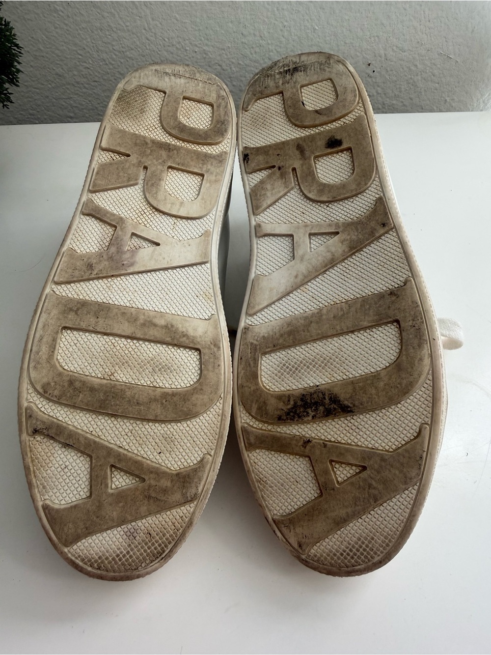 Prada women size 6.5 White Leather Platform Lace-Up Sneakers - Picture 6 of 10